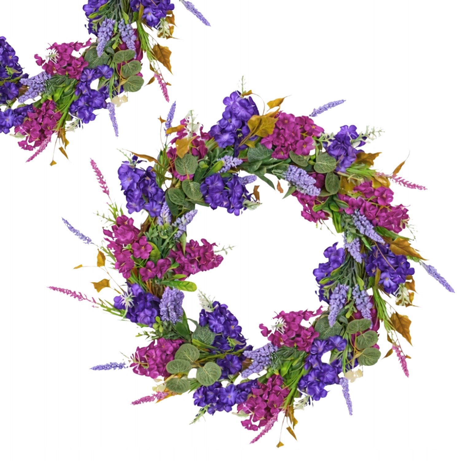Decoratieve Lentekrans met Kleurrijke Kunstbloemen - 40 cm