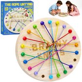 Flero Brainy Knots, Houten Touwpuzzel - Behendigheidsspel, Denkspel en Breinbreker voor Logisch Denken - IQ Puzzel voor Tieners en Volwassenen vanaf 14 Jaar - Houten Puzzelspel, Reisspel, Origineel Cadeau