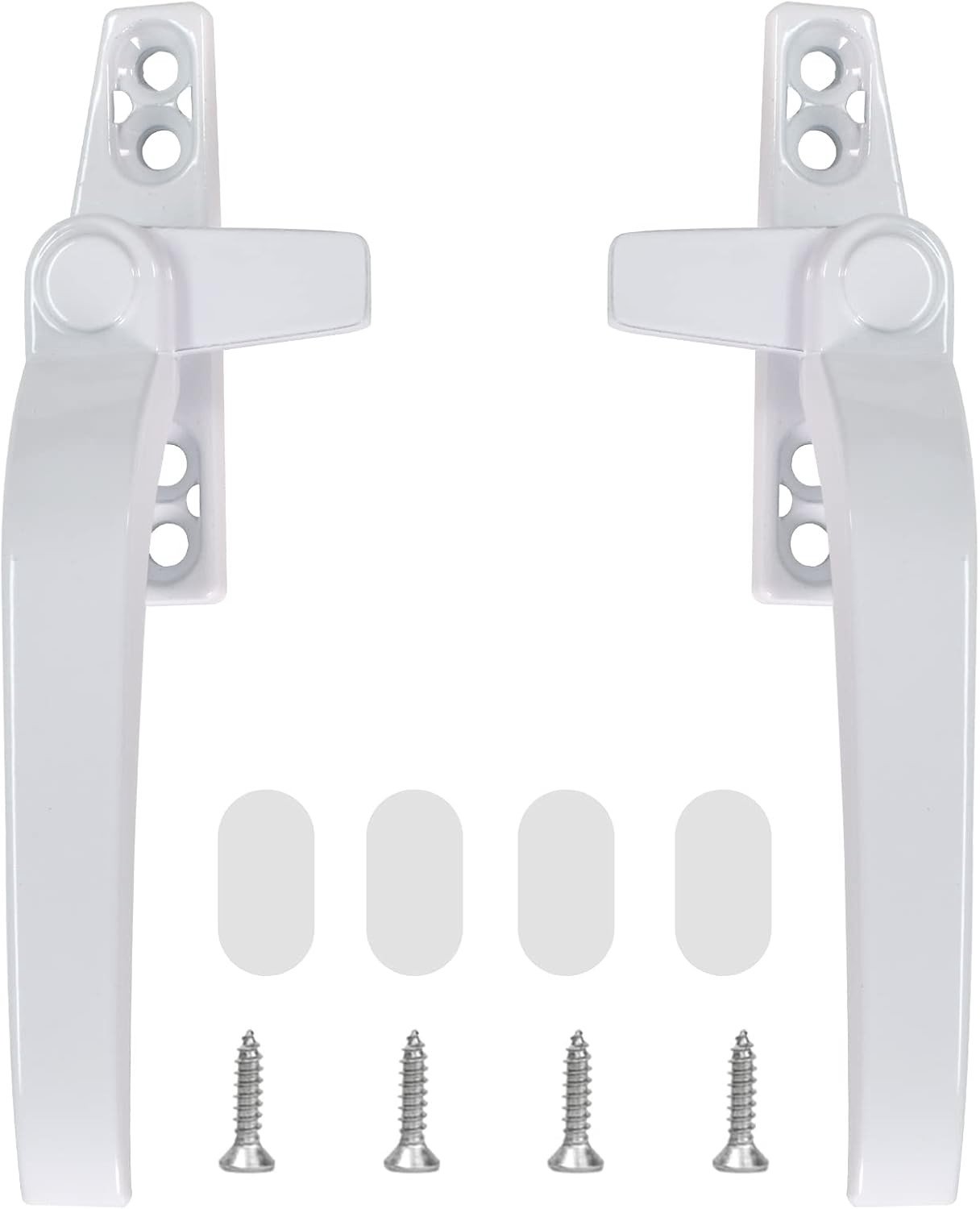 Universele Aluminium Raamhandgrepen - 2 Stuks Metaal Draaihandgrepen met Schroefmontage voor Aluminium Raamdeuren en Ventilatie