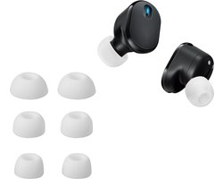 kwmobile 6x cover voor in-ear oortjes geschikt voor JBL Tune Buds 2 - Vervangende oordopjes van siliconen in wit - 3 maten