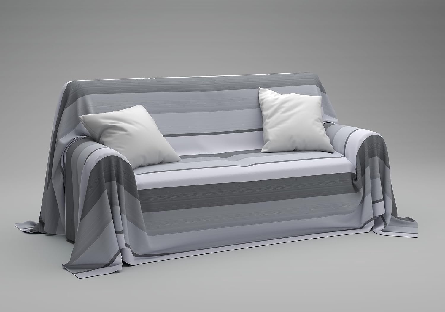 Home - Sprei voor zomer en lente, 270 x 270 cm, 100% puur en duurzaam katoen, ideaal als bankovertrek en multifunctionele deken, banksprei en lichte tweepersoonsdeken