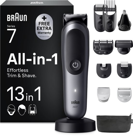 Braun All-in-One Series 7 AIO7560 Style Kit – Baardtrimmer - Tondeuse - Gezichtstrimmer en Lichaamstrimmer in 1