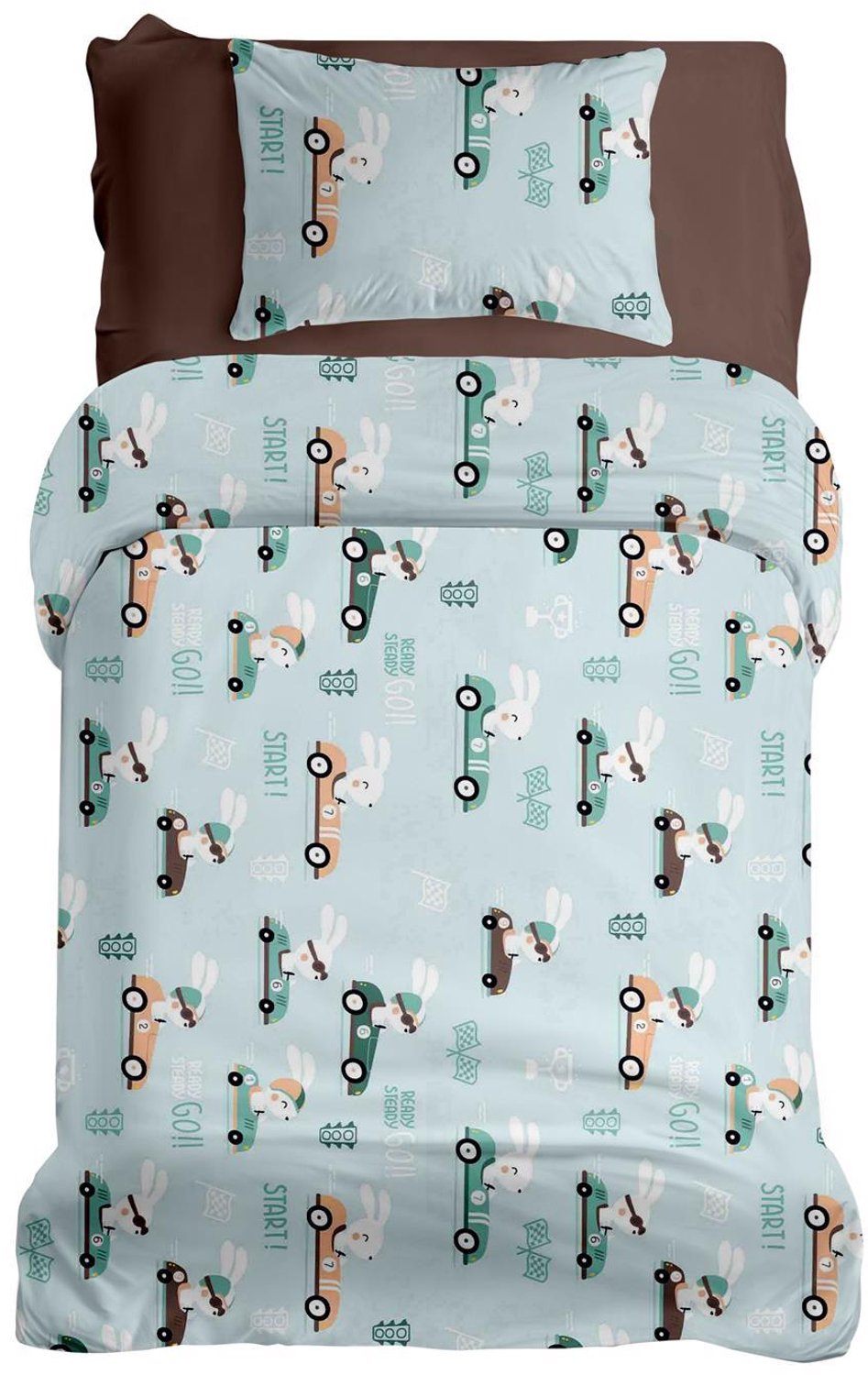 Kinderbeddengoed 90x120cm, 2-delig, 100% Katoen, met Rits