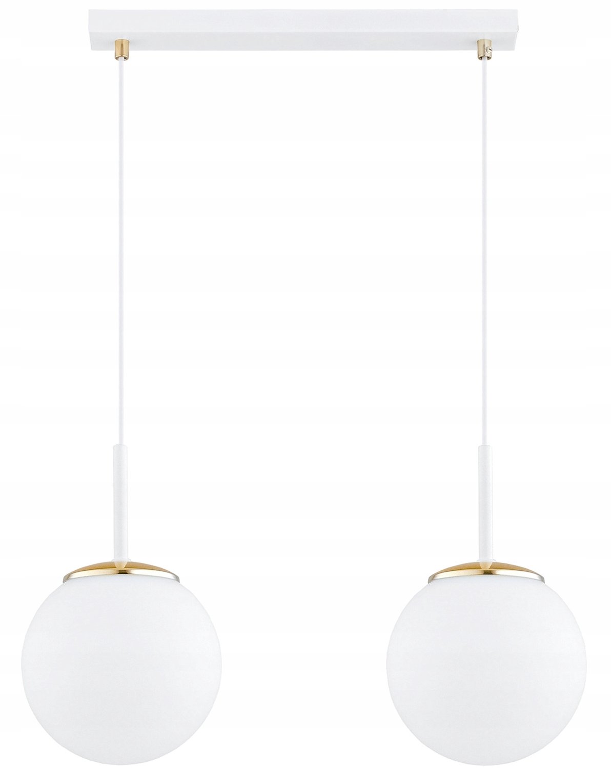Moderne Witte Hanglamp met Glazen Bollen - E27 Fitting