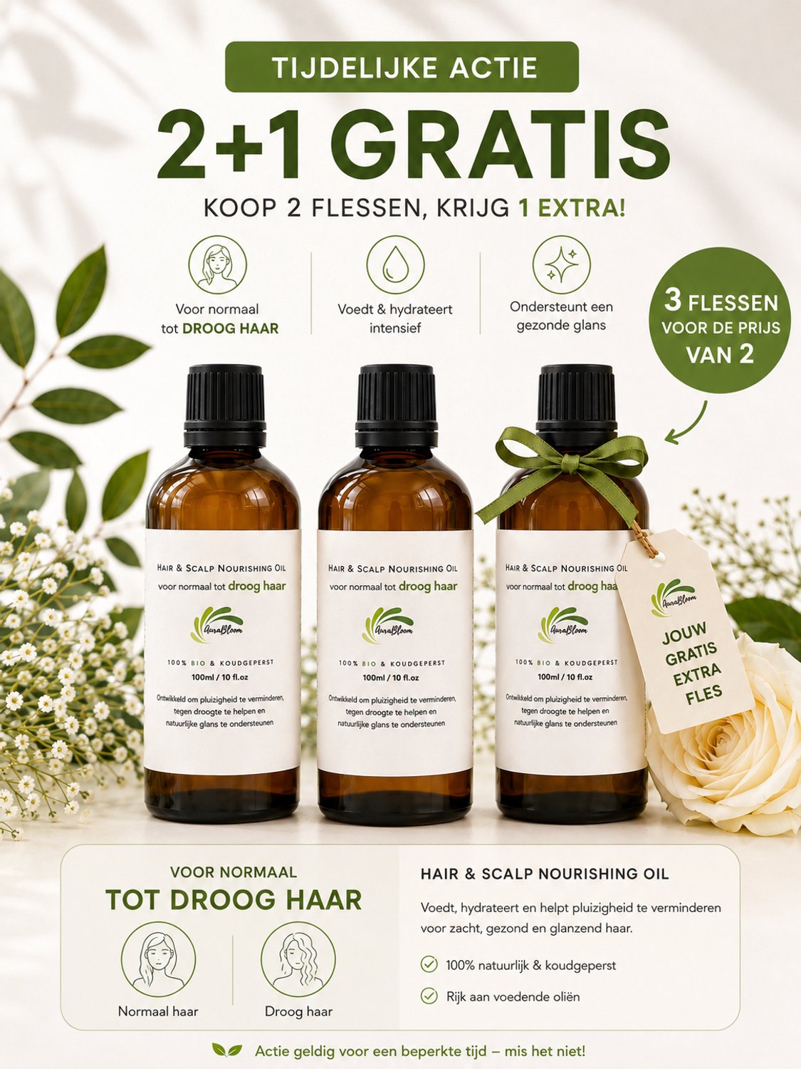 Bio Haar&Scalp Nourishing oil (voor droog haar)