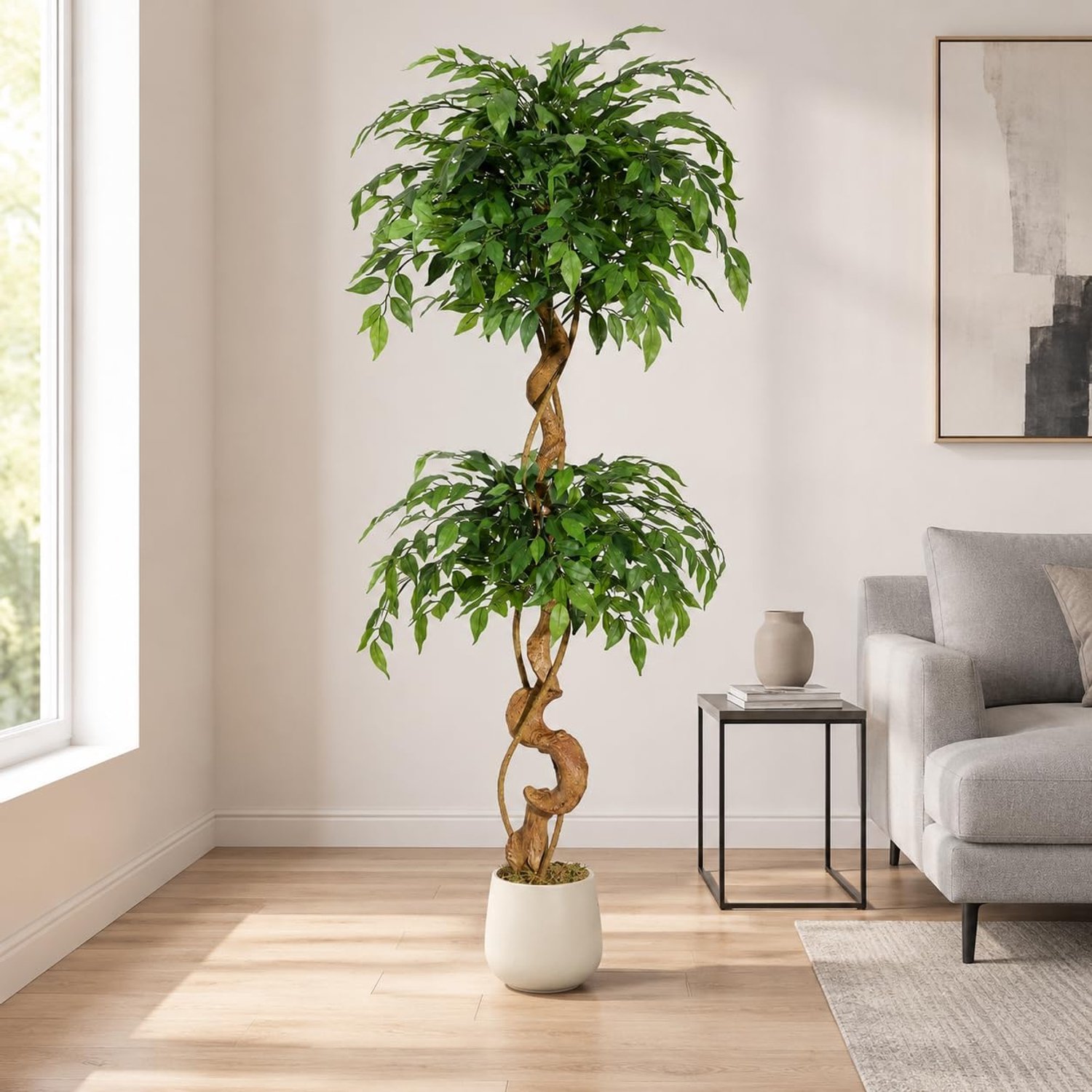 Ficus kunstplant 150 cm - groot en levensecht - in pot - ideale vloerdecoratie - Vemera