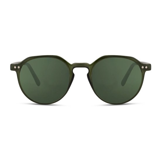 YaeTee NDL6847 - Ronde zonnebril dames en heren - Groen - Met brillenkoker, doekje en doosje — afbeelding 2