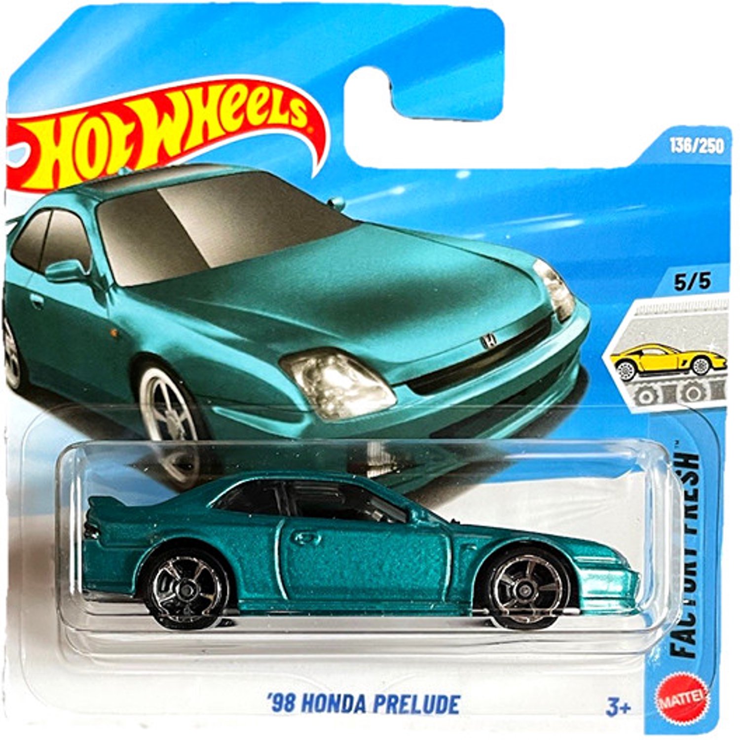 HOT WHEELS 98 HONDA PRELUDE TURQUOISE 136/250 HW FACTORY FRESH 5/5 SHORT CARD 2026