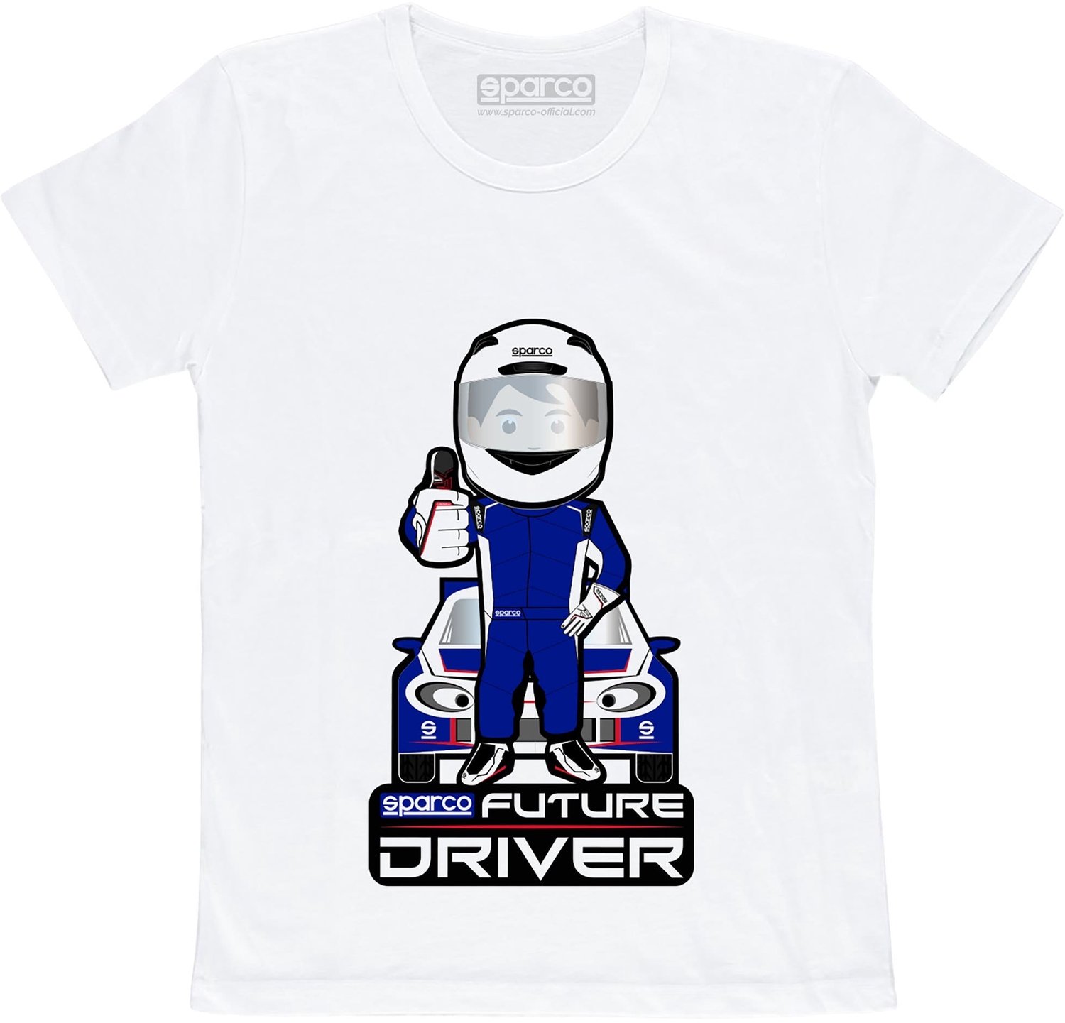 Sparco Future Racer Kinder T-shirt - Wit - Maat 3-4 jaar