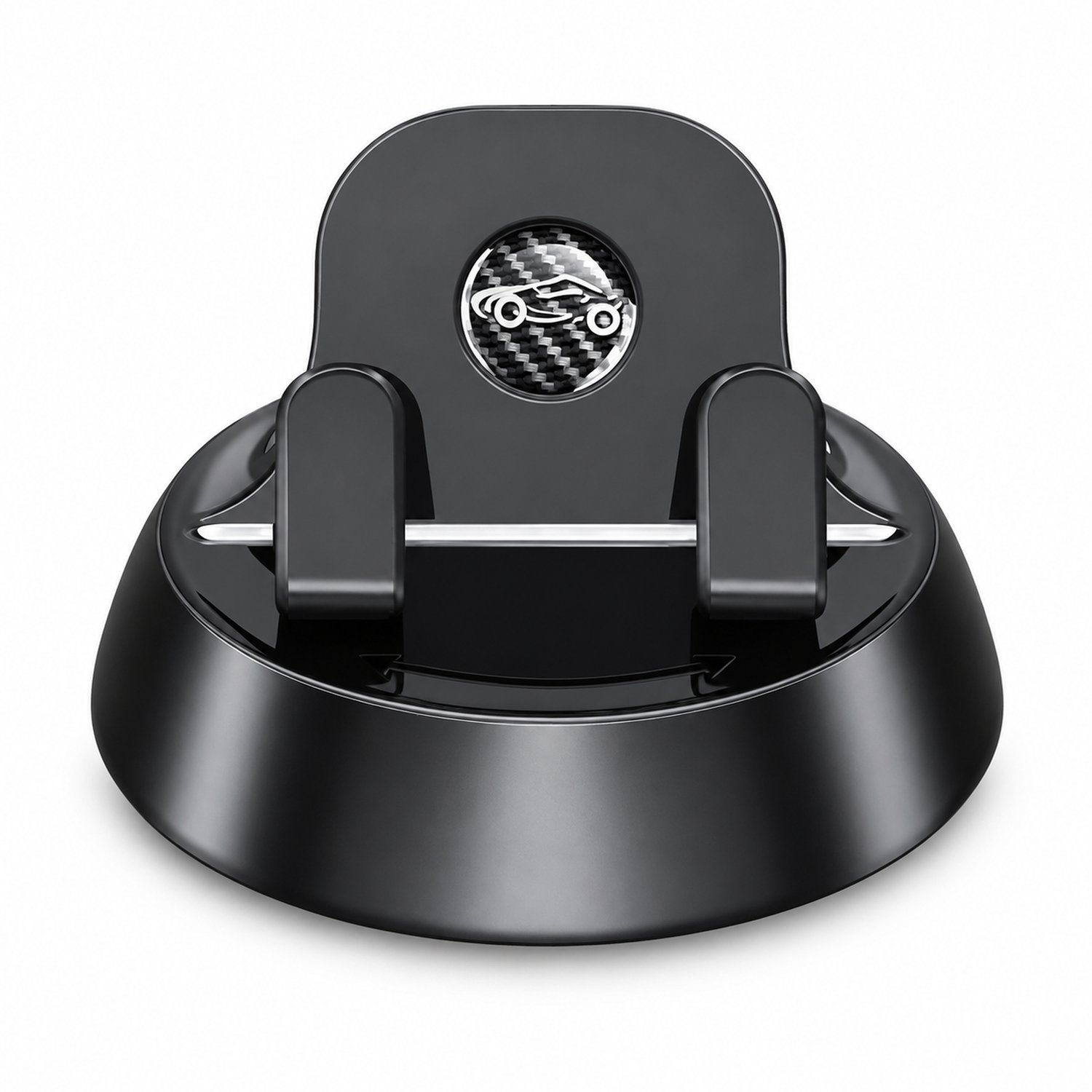 Telefoonhouders auto voor dashboardgebruik, zwart met nummerdetail