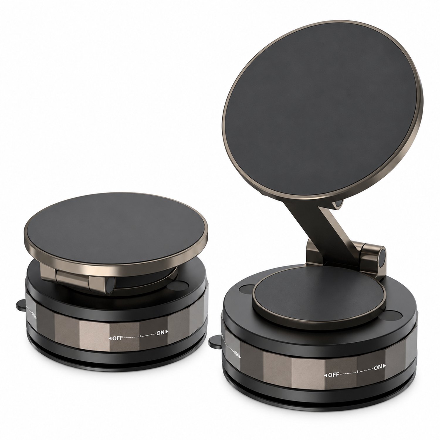 Telefoonhouders auto: magnetische telefoonhouder met zuignap, 360° draaibaar en inklapbaar