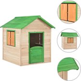 Houten Speelhuis Kinderen met deur + Speelgoed Boodschappenmand- Speelhuisje Buiten - Speelhuisje Tuin - Tuinhuisje Kinderen