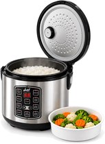 Vivid Green Rijstkoker 1,5 Liter met Stomer - PFAS-vrij - 7-in-1 Multicooker - Klein, 1 tot 2 Personen - Rice Cooker - RVS