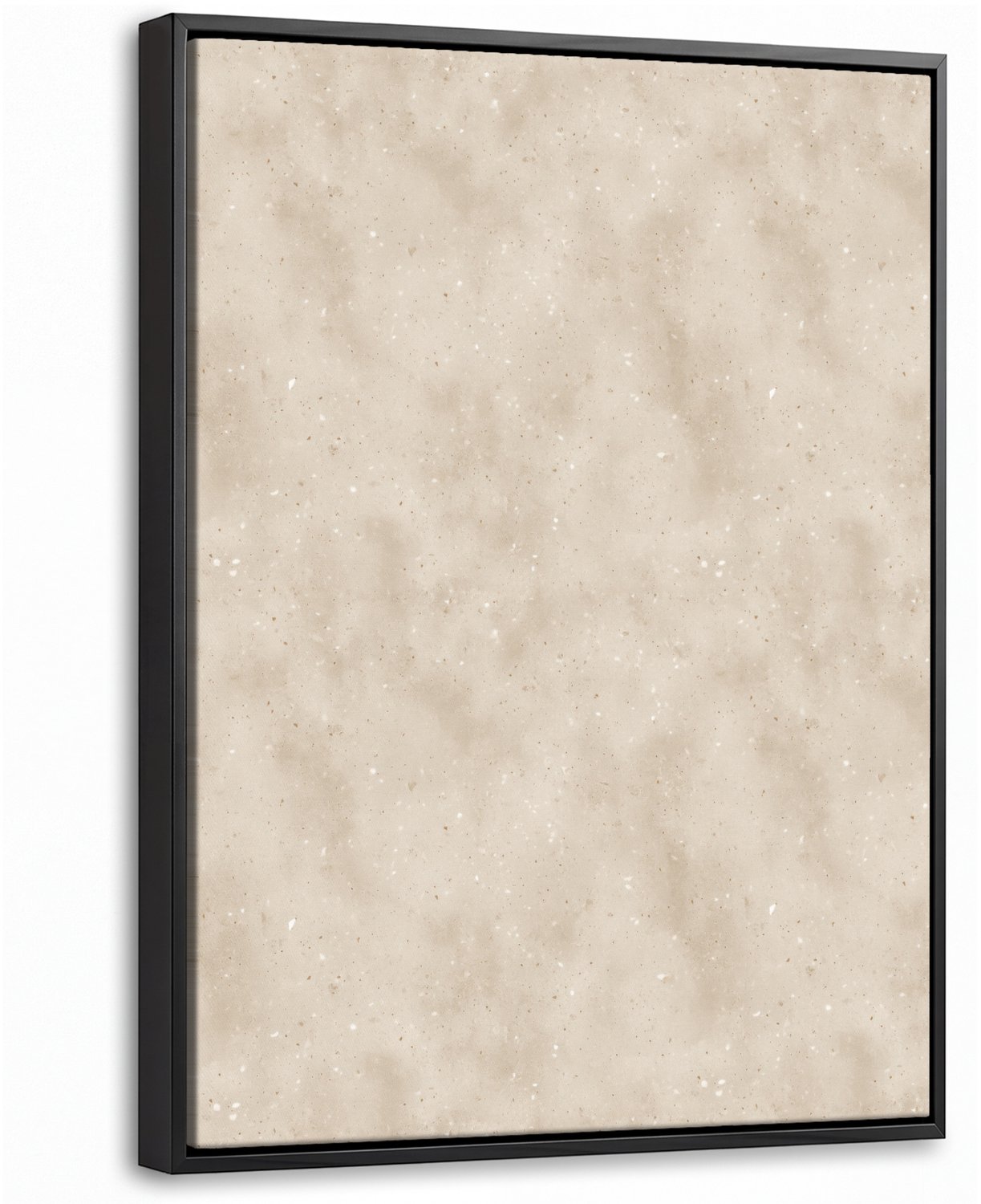 Canvas Schilderij met Baklijst 30x40cm - Structuur - Spikkels - Beige - Muurdecoratie woonkamer - Slaapkamer decoratie - Kamer accessoires - Schilderijen op canvas met lijst