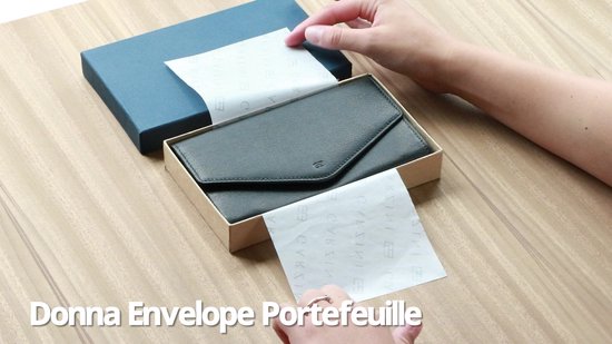 Garzini Donna Envelope Dames Portemonnee met Overslag – Echt Leer – Portefeuille, Beurs – RFID-bescherming, Anti-skim – 12 Pasjes – Dubbel Muntvak – Briefgeldvak – Magneetsluiting – Cadeaubox – Cadeau voor Haar – Zwart