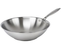 Wok 28 cm van 18/10 roestvrij staal Triply Fackelmann Vita3