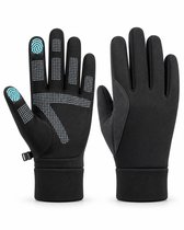 Winterhandschoenen Touchscreen – Fietshandschoenen – Antislip – Heren en Dames – Zwart/Grijs – M
