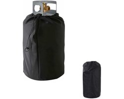 Gasfleshoes - 31 × 31 × 59 cm - Gasfles beschermhoes - Afdekhoes voor gasfles - Gas Tank Cover - Universeel - Oxford-stof - Waterdicht, winddicht en uv-bestendig - Voor Outdoor BBQ en Tuin - Met Koord - Zwart
