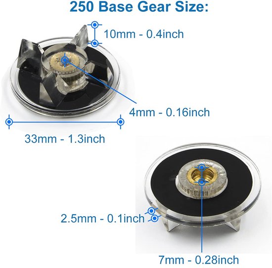 Blenderaccessoires - 2 paar tandwielen - voor MB1001 — afbeelding 5