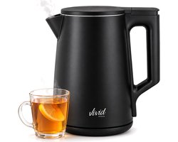Vivid Green Waterkoker - 1.7L - Dubbelwandig - BPA-vrij - RVS - 2000W - Elektrisch - Zwart