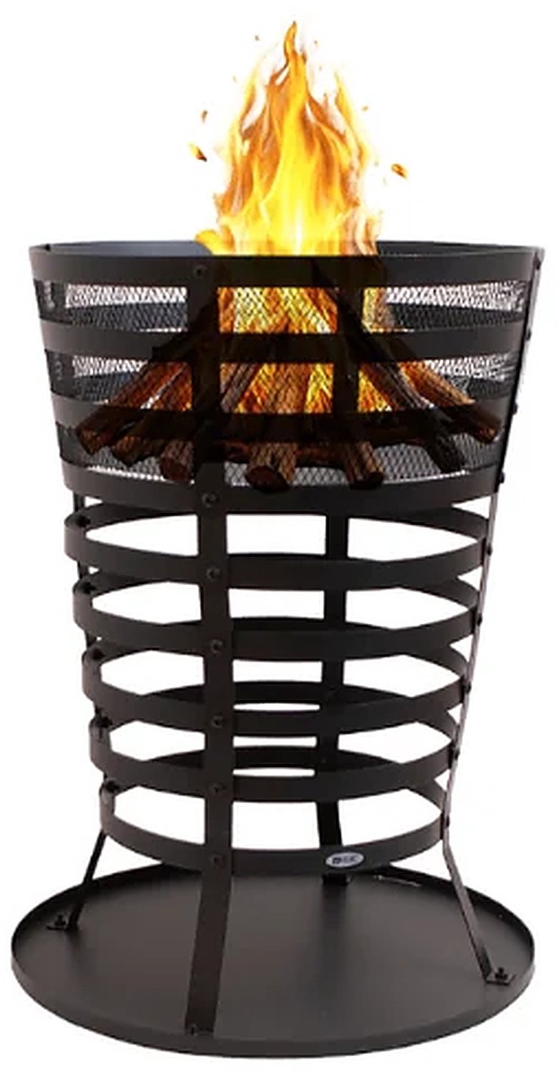 Bol.com HEAT Mandal Vuurkorf met Bodemplaat - Stalen Tuinhaard voor Terras - 43x46x64 cm aanbieding