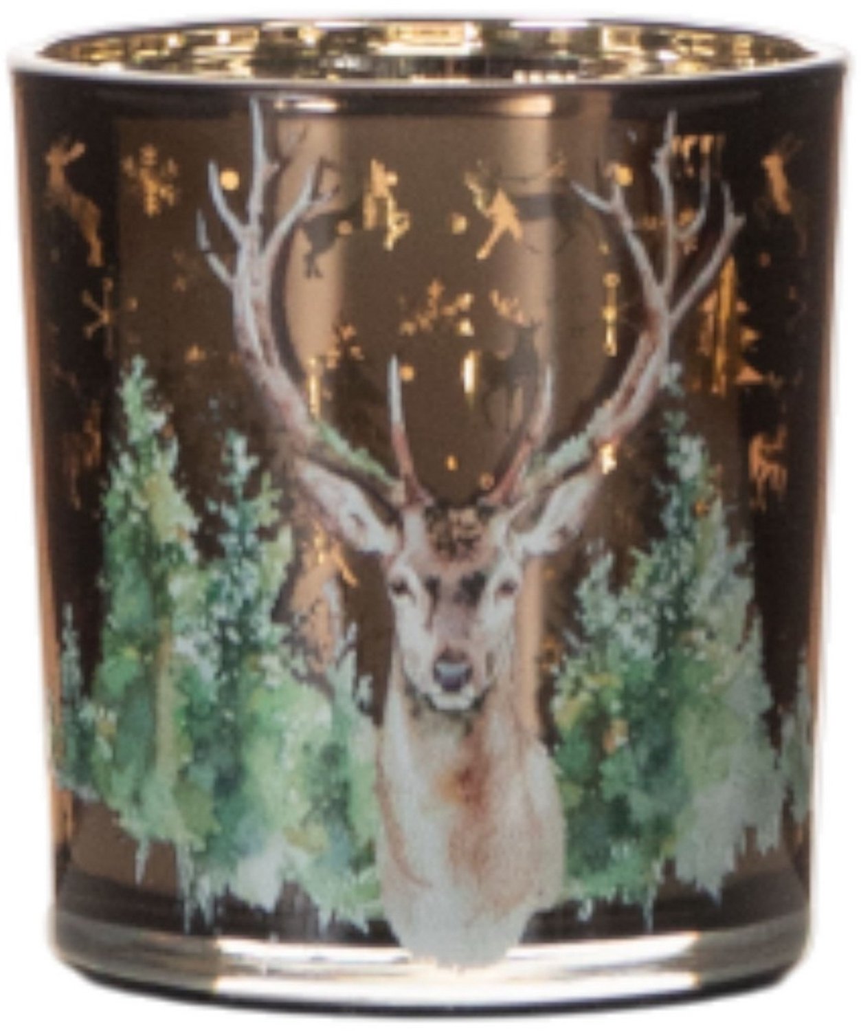 Mars & More Theelichthouder hert groen 8cm Multi