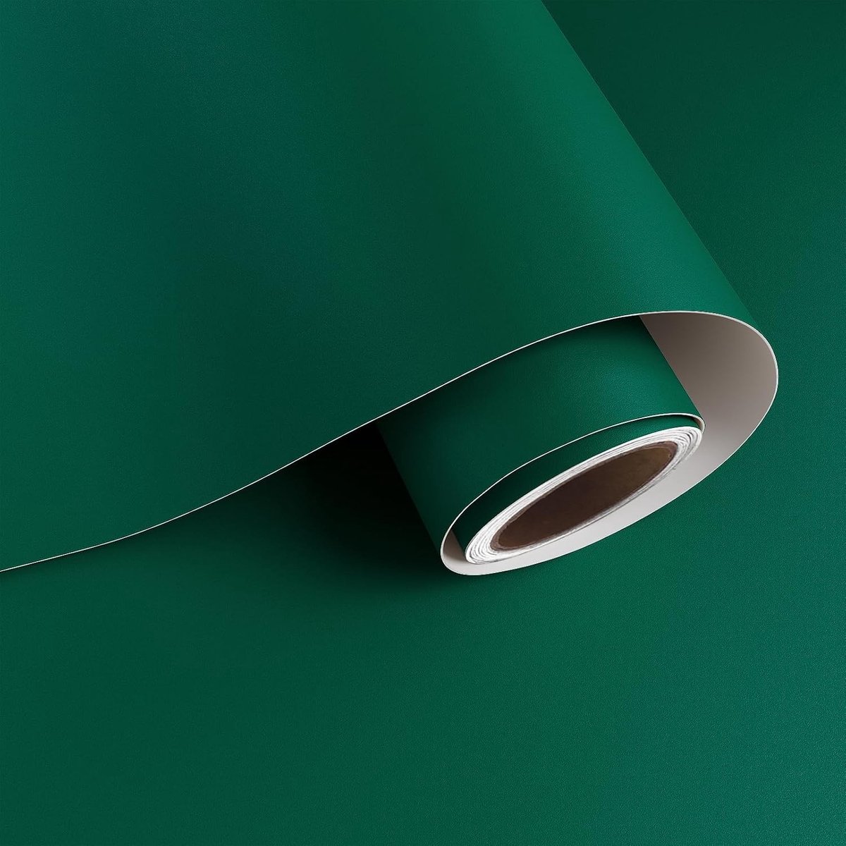 Peel and Stick Behang in Bosgroen - 40cmx200cm Matte Groene Contactfolie voor Meubels, Woonkamer en Slaapkamer Decoratie