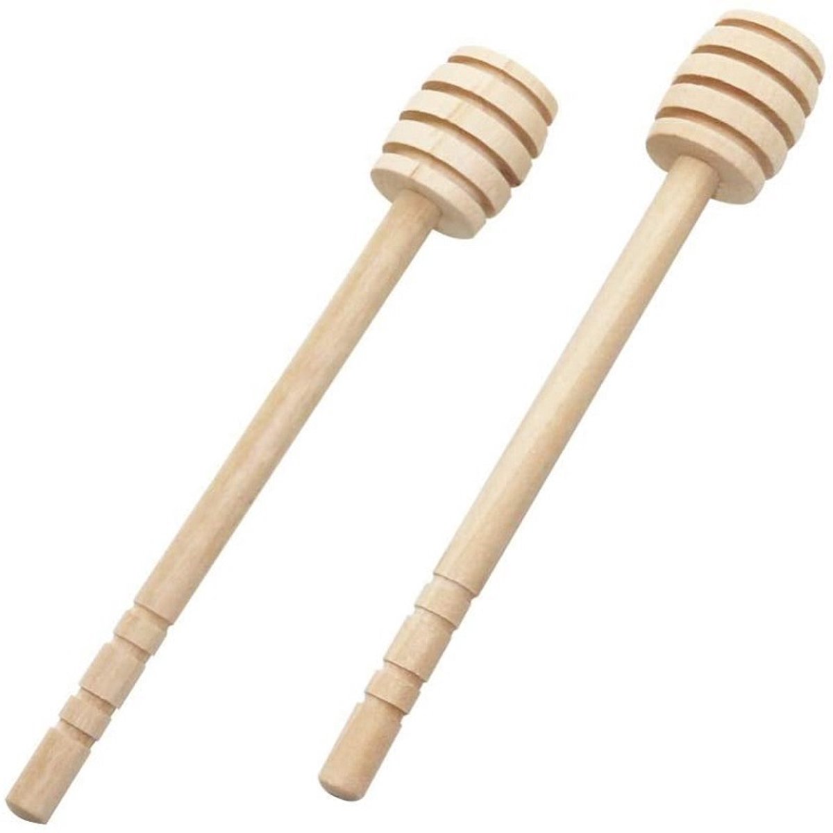Honing lepel - Dipper - Hout - Honeydripper - Keukengerei - Ontbijt - Hout - 2 stuks - 15 cm