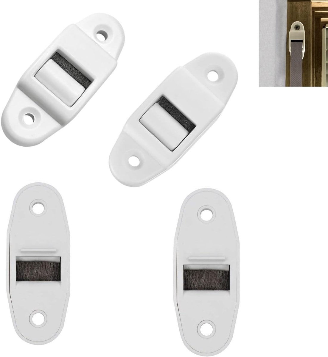 Mini Belt Guides Set van 4 Stuks voor 14 mm Riemen, Inclusief Borstel en Roller voor Efficiënte Begeleiding