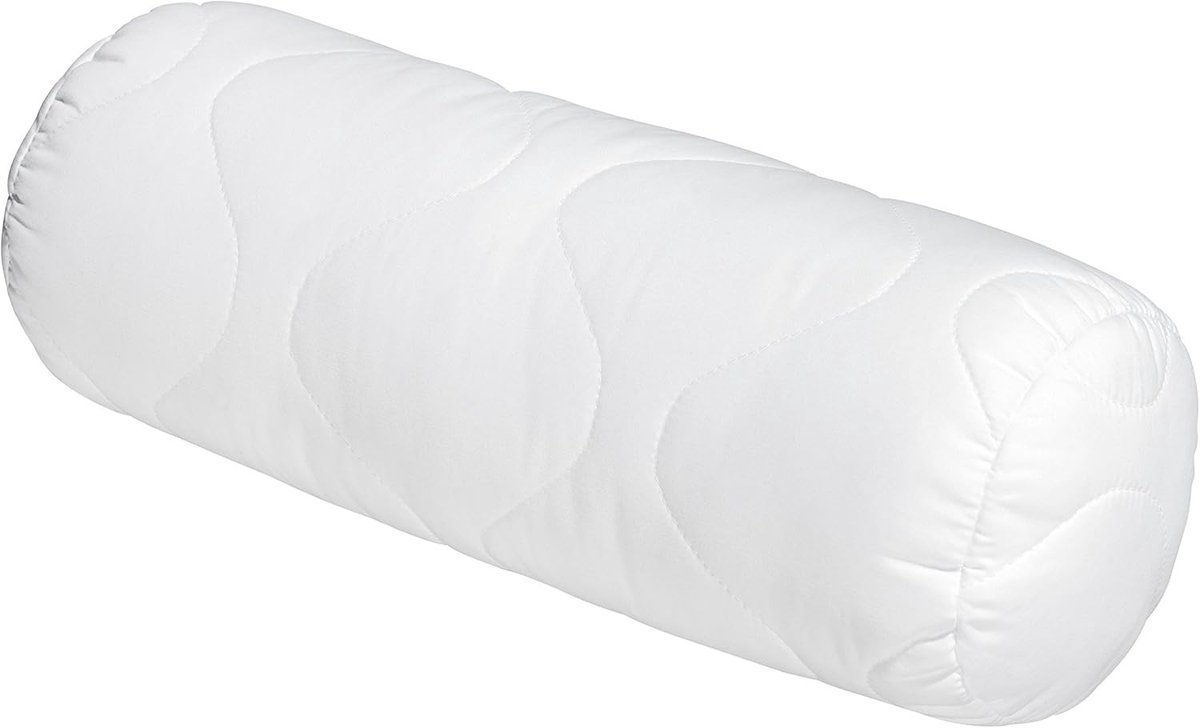 Wigkussen bed - Wit - 15 x 40 cm - Microvezel bolster kussen met ritssluiting - Voor comfortabel slapen