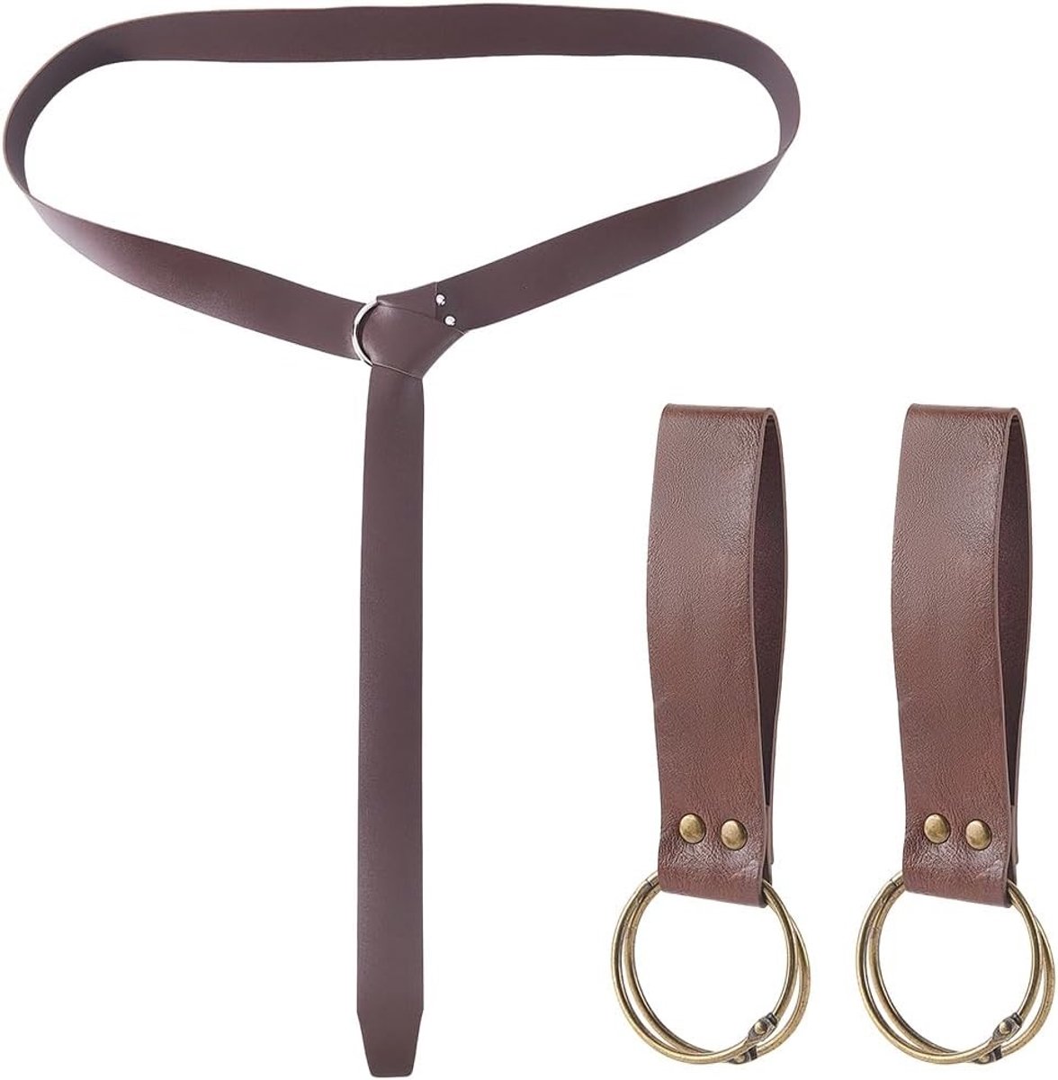 Leren Rokriem voor Middeleeuwse Kostuums, Perfect voor Hiking en Piratenoutfits, Vintage Accessoire voor Ridders en Viking Thema's