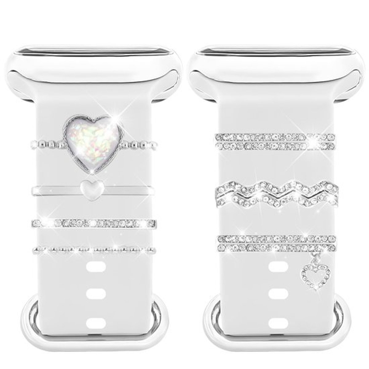 Dailygoody - Charms Horlogeband - Apple Watch Band - Metalen Decoraties - 22 mm