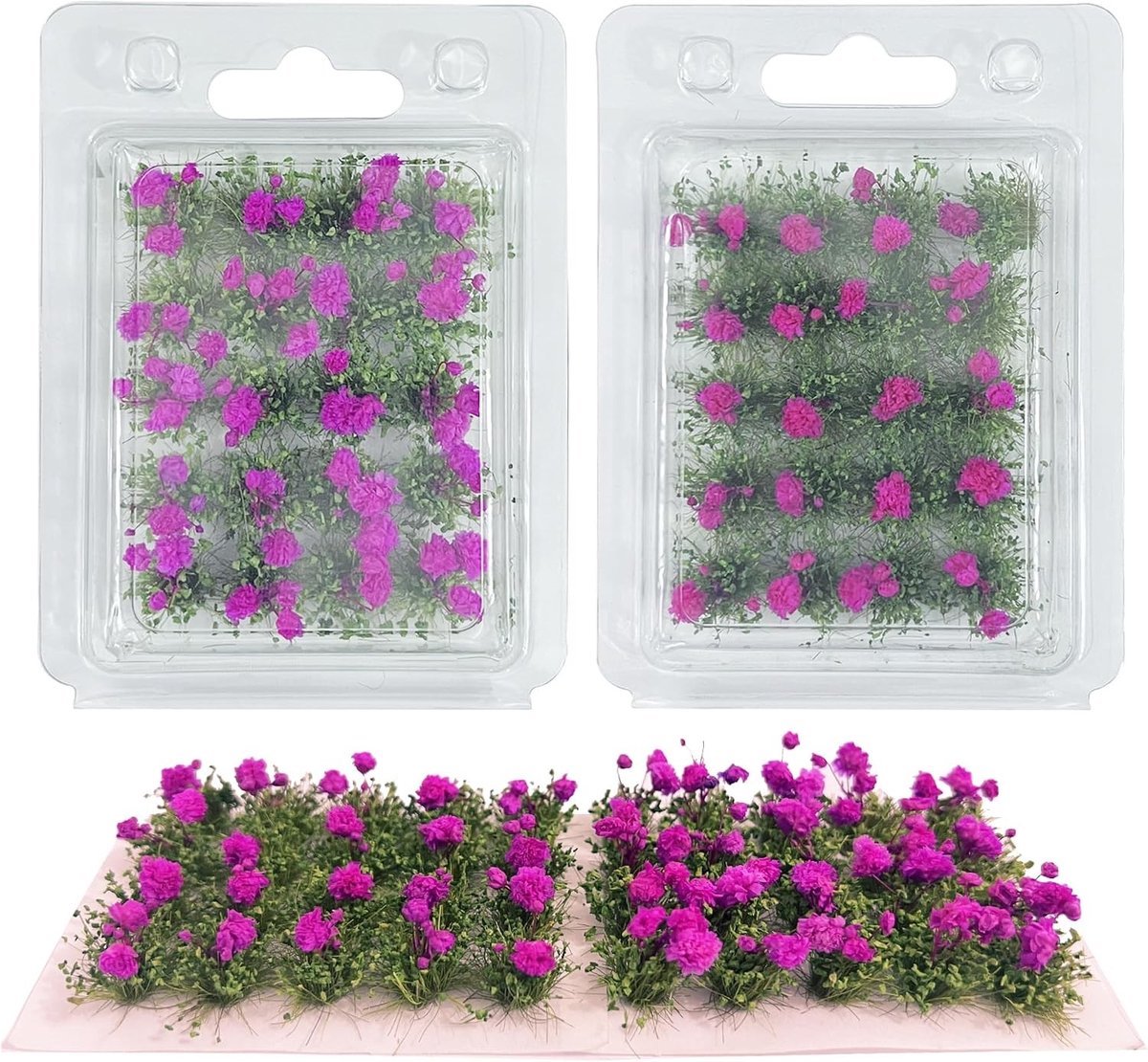 Miniatuur Bloemclusters en Grasplanten voor DIY Architectuur en Modelbouw Landschappen - Perfect voor Diorama's en Tuinontwerpen