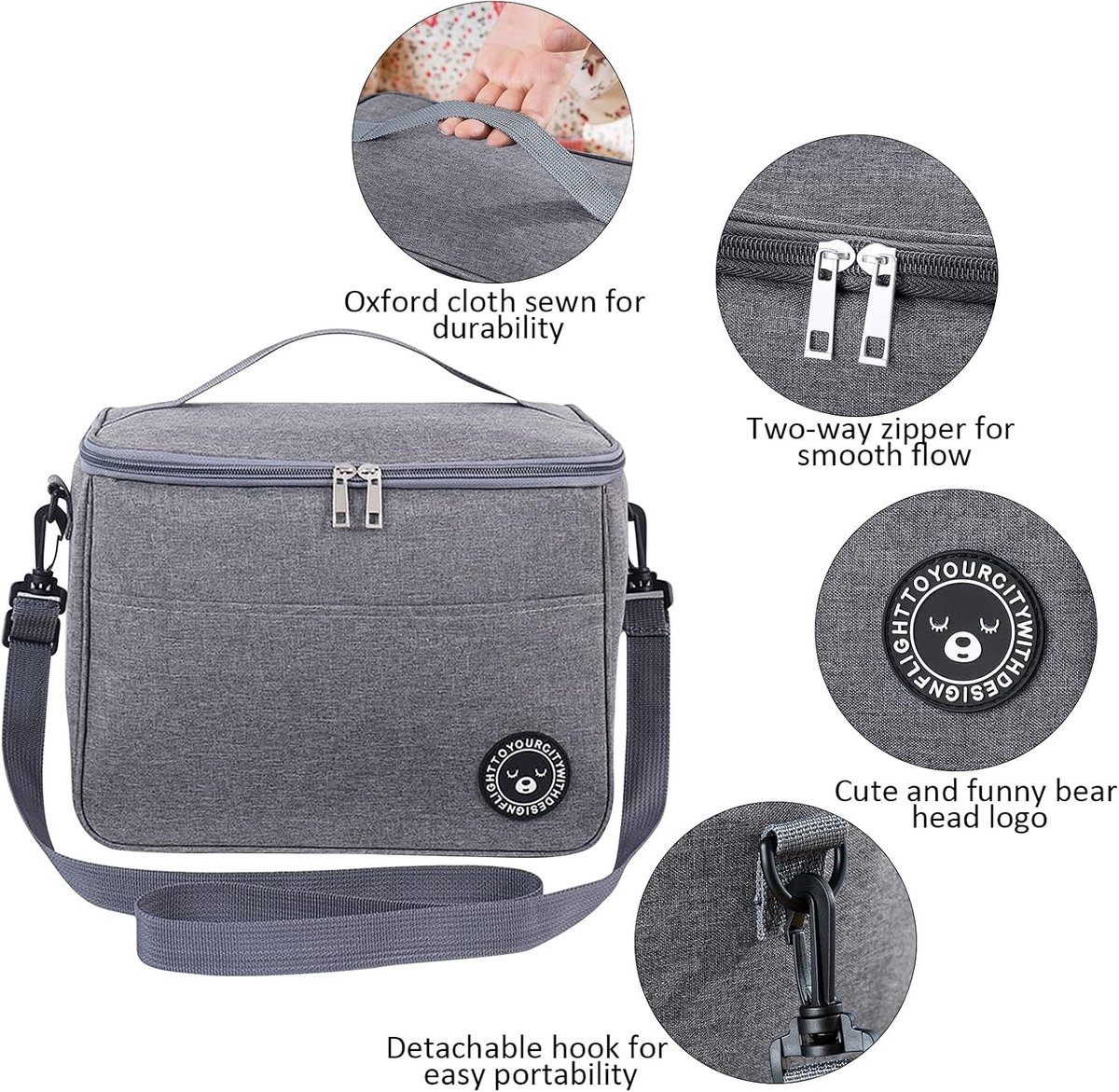 Isolatie Tas voor Lunch en Picknick, Vouwbare en Herbruikbare Koeltas met Hoge Capaciteit, Ideaal voor Reizen, Wandelen en Barbecueën