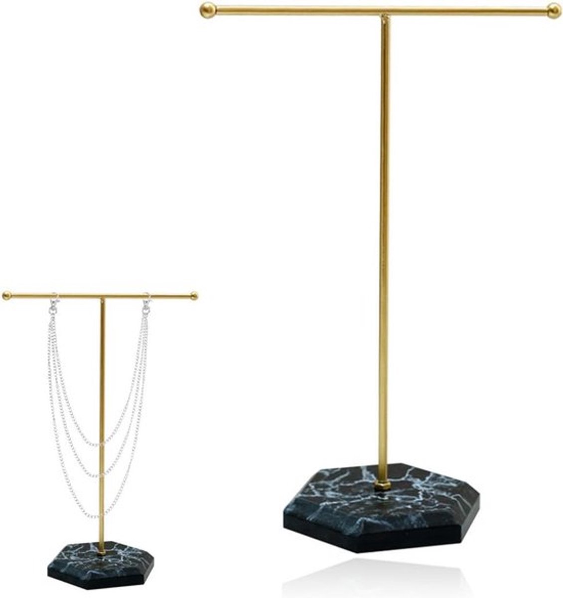 Metalen T-Bar Sieradenhouder - Kettinghouder Oorbellenhouder - Sieradenorganizer T