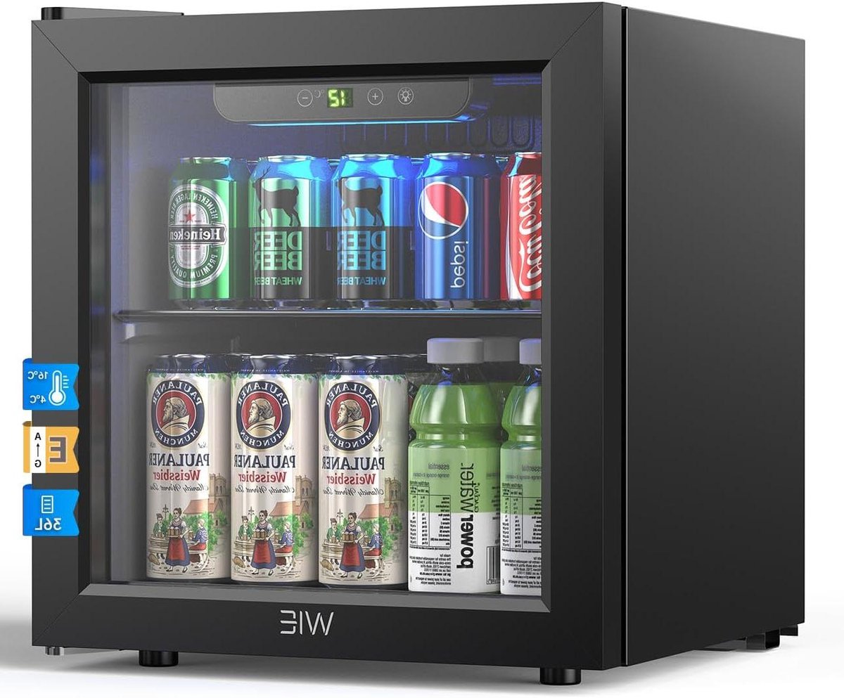 Drankkoelkast - Mini-koelkast Tafelmodel - Dranken Koelen - Geruisloos Systeem - 36 liter - Zwart