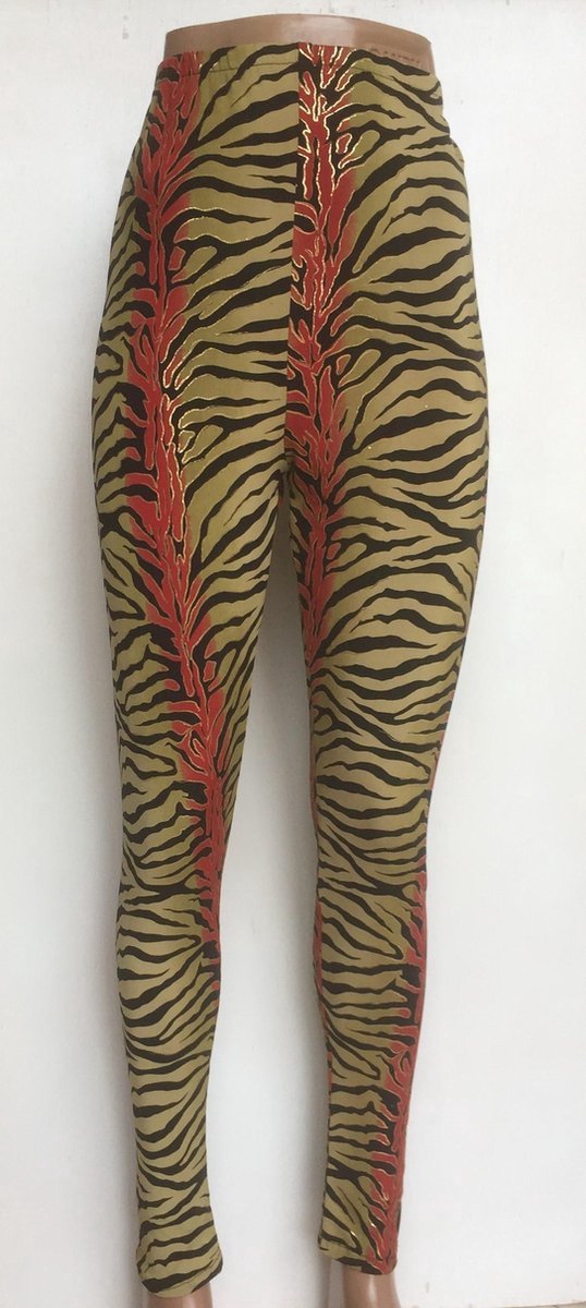 Modieuze Dames Legging - Tijgerprint - S/M