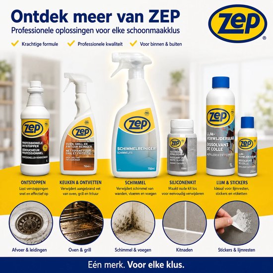 Zep Schimmelreiniger Schimmelfix 750ml met schuimende werking voor wanden, vloeren en voegen.