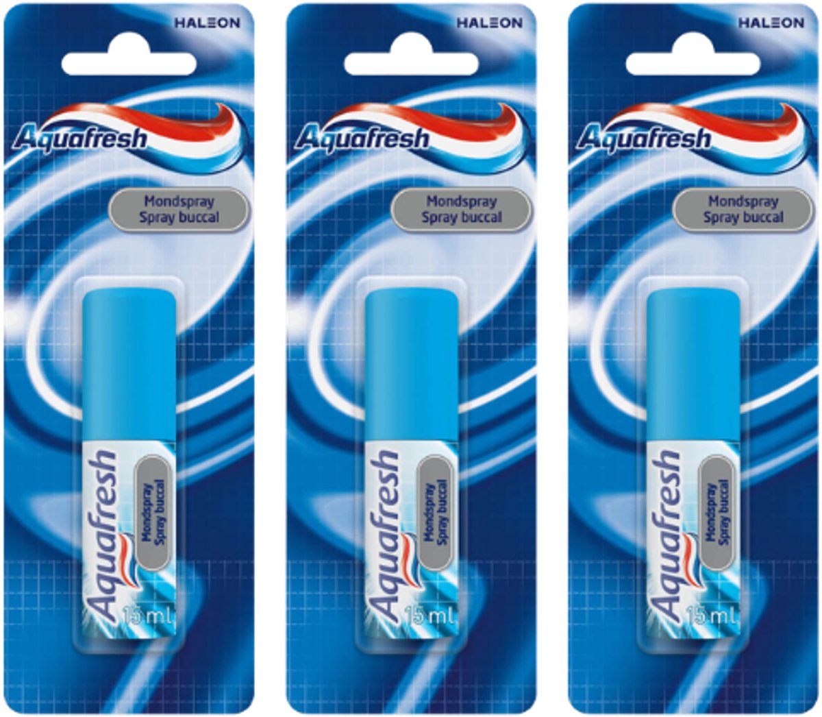 Aquafresh Mondspray - 3 x 15 ml - Voordeelverpakking