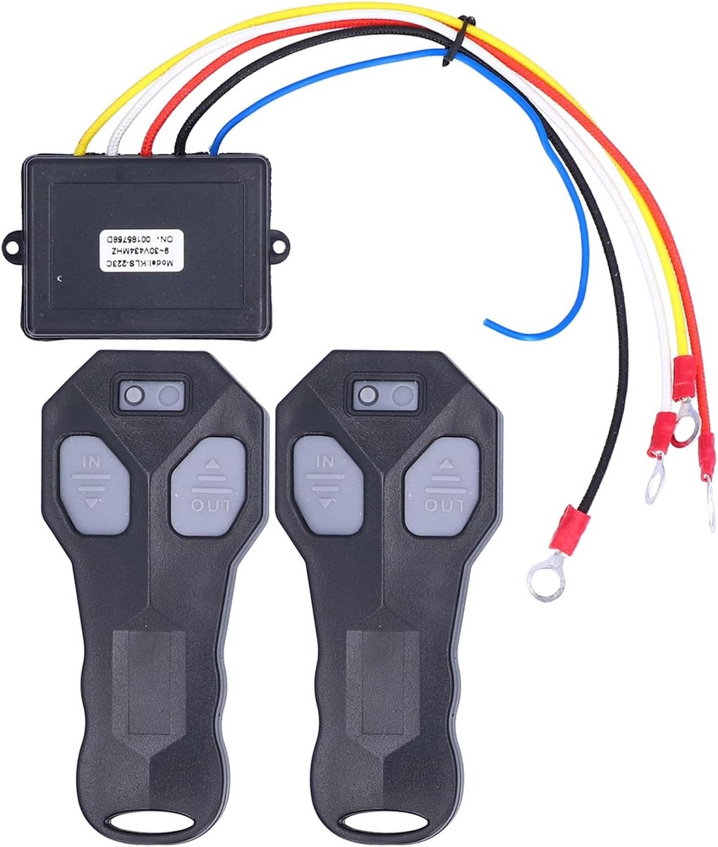Draadloze afstandsbediening voor lier, 2 stuks, 434MHz, 12V, vervangend voor vrachtwagen en mountainbike, universeel gebruik