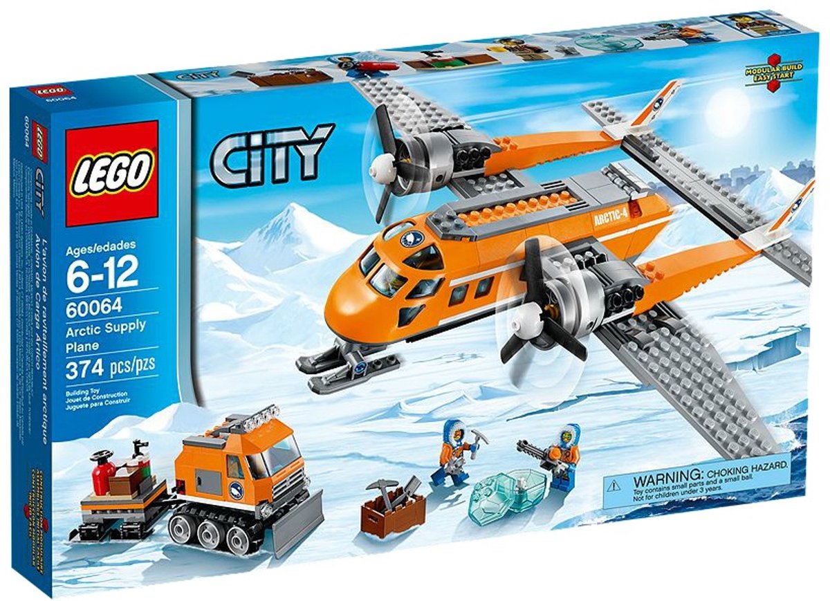 LEGO City Arctic Supply Plane, Bouwpakket, 6 jaar, 374 stuk(s)