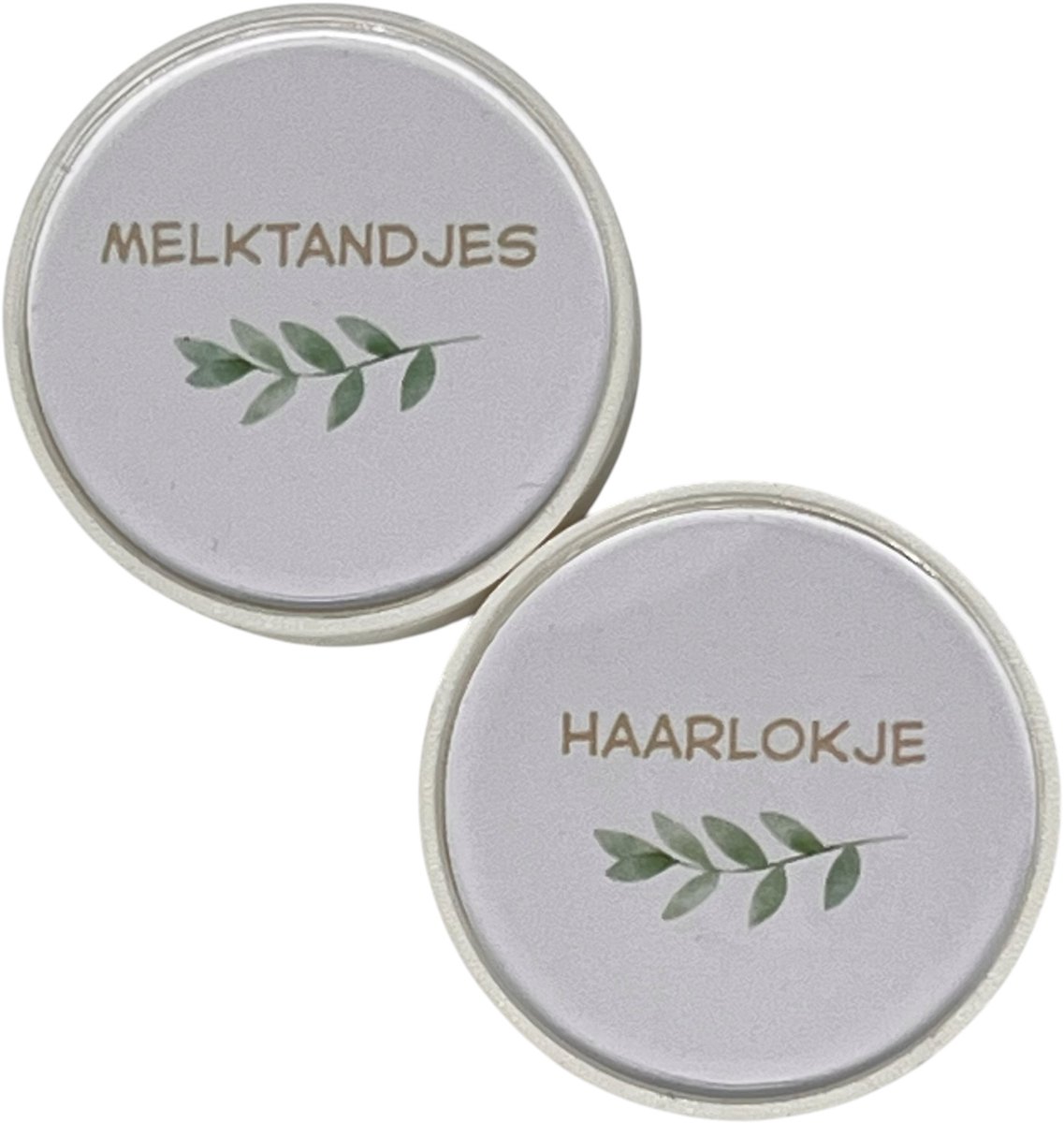 Set melktanden- en haarlokdoosje | bloem | tandendoosje | eerste haarlokje | bewaardoosjes set