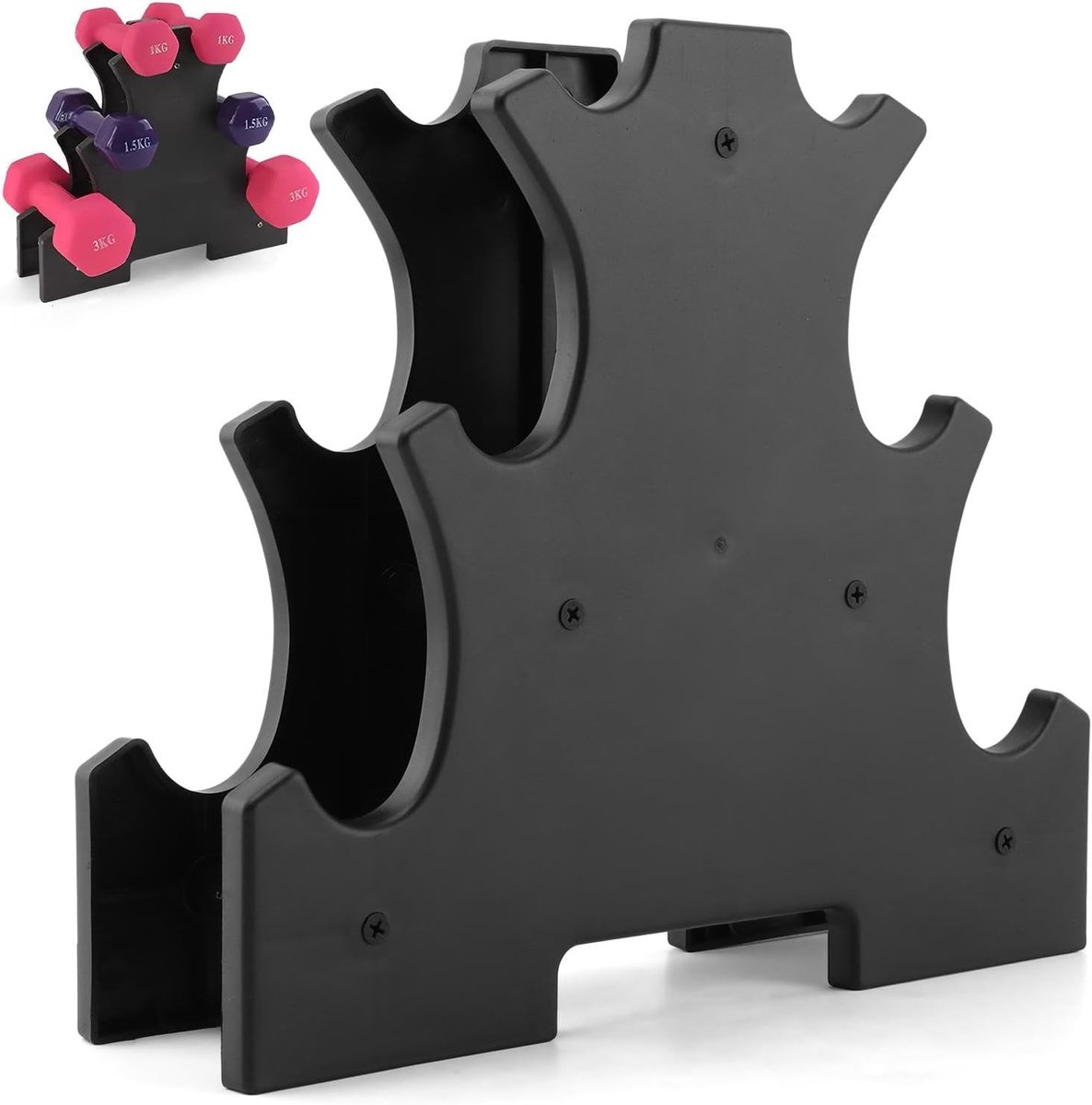 Dumbell Rek - 31*28.5*9.5cm - dumbell toren - Halter Rek - dumbell rack - gewichtenrek - 3 niveaus - Dumbell Toren - Dumbell Opbergrek - Thuis trainingsset - fitnessapparatuur - opbergstandaard - Voor Lichte Dumbbells - Thuisgym & Kantoor - TENGYIF®