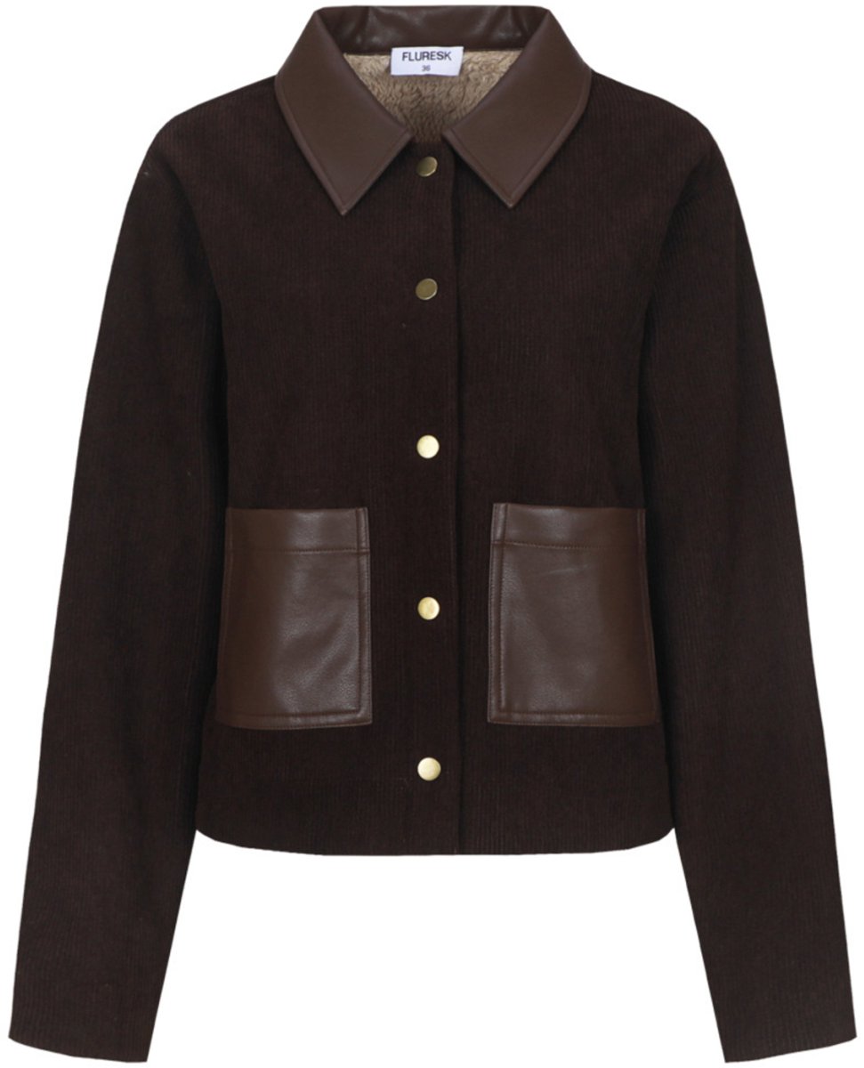 Fluresk Blazer Jet Jacket 26ndf02 514 Dark Chocolate Dames Maat - W42