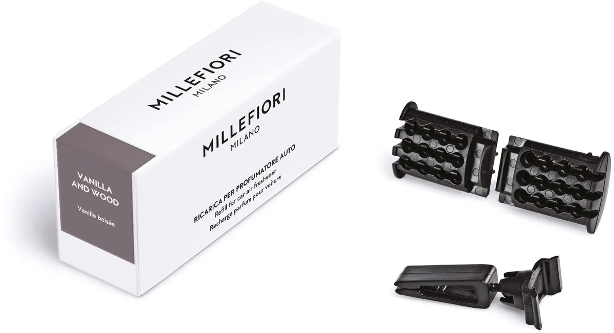 Millefiori Milano - Autoparfum Icon - Navulling - Vanilla & Wood
