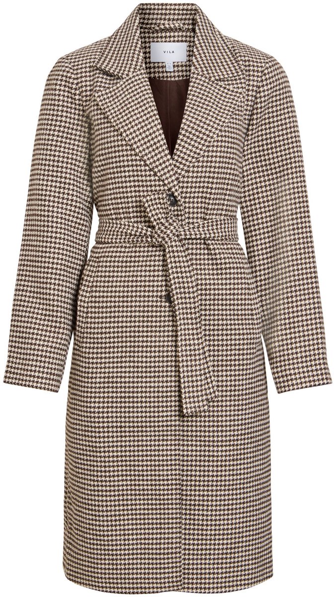 VILA Lange jas VIBEAUTY met riem