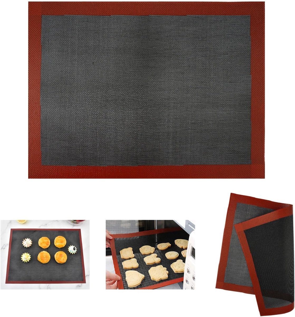 Microperforated bakmat 30 x 40 cm van silicone, anti-aanbak, herbruikbaar en hittebestendig
