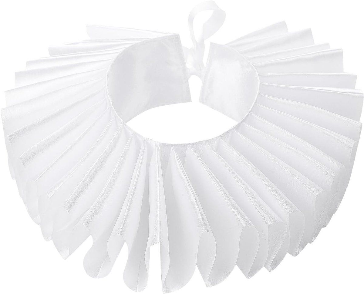 Elisabethaanse Rimpel Kraag voor Cosplay en Halloween - Victoriaanse en Clown Stijl Accessoire voor Feestjes en Carnavals