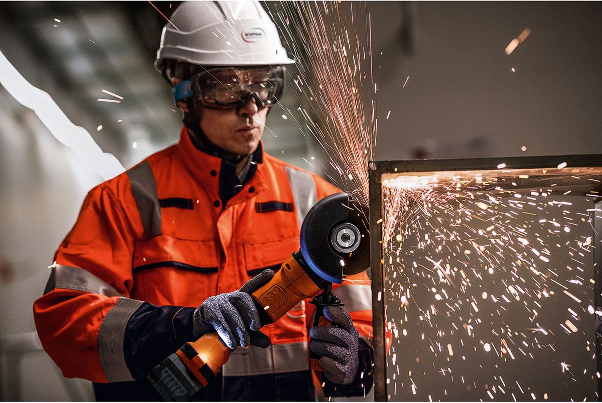 Fein Accu-Haakse slijper PROTAGO Ø 125 mm CCG 18-125-12 PD-SEC Set 8Ah ProCORE AS - 71222062000
