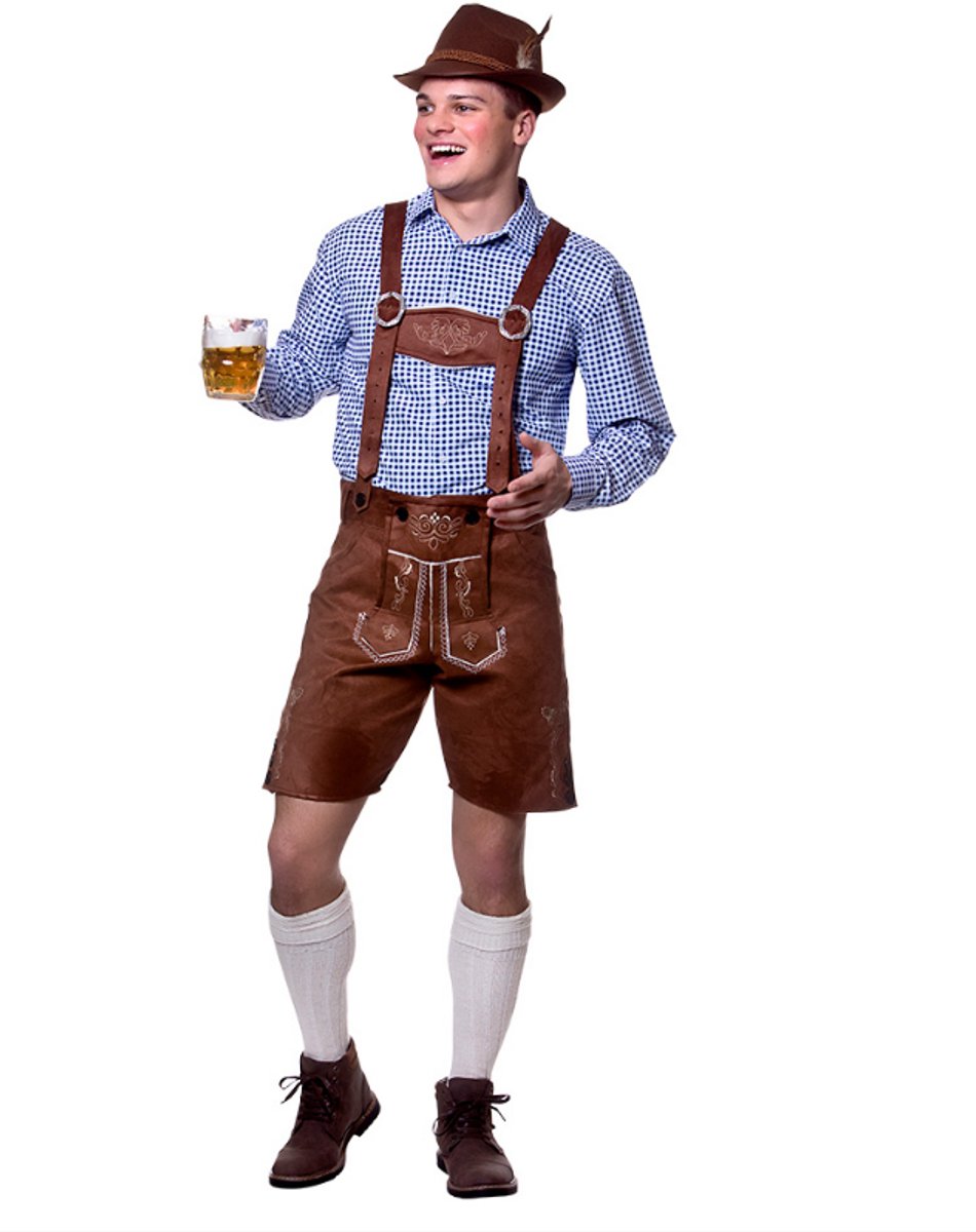 Authentieke nep suede lederhose Bernard